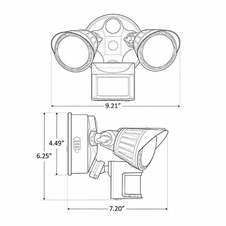 Westgate SL-20W-30K-BZ-P2 x 10W LAMPS, 1300LM, 3000K WW, BRONZE HOUSING, W/ 100Âº BEAM SL-20W-30K-BZ-P